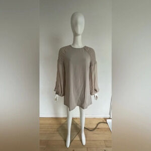 White Chocolate  Women Greyish Casual Long Sleeve Mini Dress S